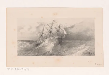 Sailing Ship in a Storm at Sea