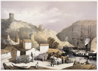 Port of Balaclava in “Sebastopol” by Ch.Hardinge. Litho by Vincent Brooks, d. London 1855 Henry Graves