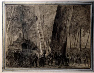 French Revolution: The Body of Jean-Paul Marat Buried in the Garden of the Cordeliers