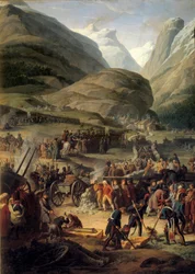 The French Army at Bourg Saint Pierre for the Traverse of the Grand Saint-Bernard on 20/05/1800