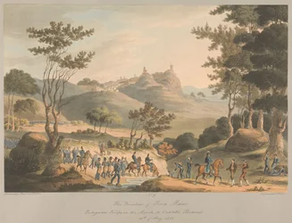 No. 9 The Frontier of Pina Macor. Portuguese Troops on the March to Costello Branco, 18th May 1811