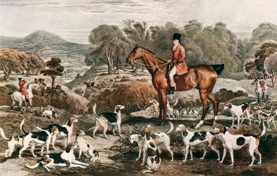 Ralph John Lambton and his Horse Undertaker and Hounds