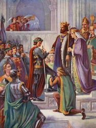 The Investiture of Edward the Black Prince as a Knight of the Garter