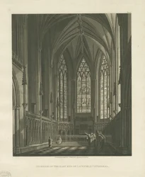 Interior of Lichfield Cathedral - Lady Chapel (engraving)