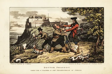 English tourists hunting in the highlands of Scotland