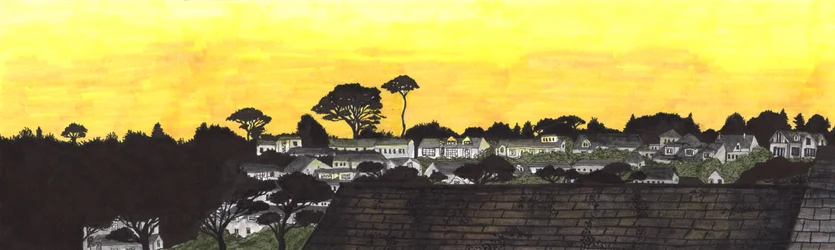 Sunset over Gylly Beach, 2020