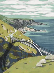 Winding Coastal Bridge Path