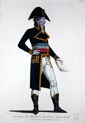 Costume of Members of the Corps Legislatif during the First Republic in France, c.1800