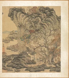 Paintings after Ancient Masters: Travelers in an Autumn Landscape