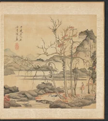 Paintings after Ancient Masters: Daoist and Crane in Autumn Landscape