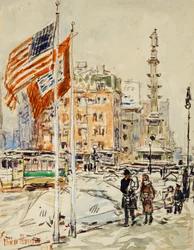 Flags, Columbus Circle