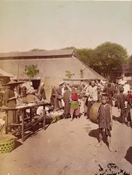 A Market in Tonkin, c.1899-1900