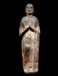 Chinese art: statue representing a Kasyapa, monk disciple of Buddha. Sui Dynasty