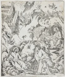 Christ in the Wilderness (Plate from Giulio Alenis Tianzhu jiangsheng zhuxiang jingjie)