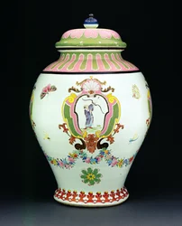 Cistern painted with a design by Cornelis Pronk (1691-1759) c.1730