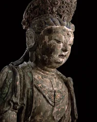 Large seated bodhisattva in meditation, Jin dynasty (1115-1234) (detail)