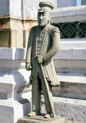 Statue of a European soldier