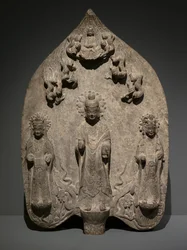 Votive Stele with a Buddhist Triad