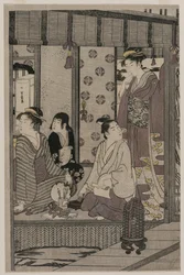 Morning Glory from the Series The Tale of Genji in Elegant Modern Dress