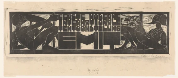 Announcement or Title Head for the First Modern International Exhibition (EMIT) in Scheveningen