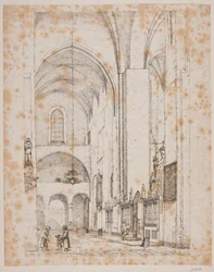 View of the Interior of the Northern Transept of Aarhus Cathedral
