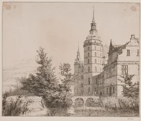 Frederiksborg Castle. View by the Coin Bridge