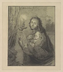 Portrait of Godfried Schalcken by Candlelight