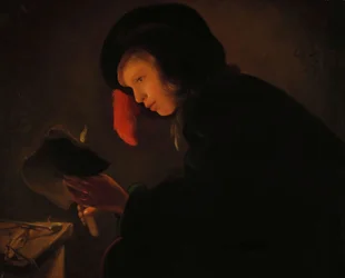 Young Man by Candlelight
