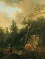 Tree Landscape with Fountain