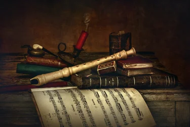 Vintage Flute Still Life