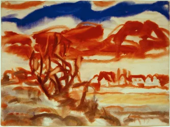 Group of Trees with Village