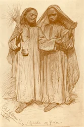 Girls at Philae, Egypt