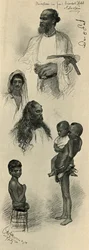Studies of people, Ceylon, 1898