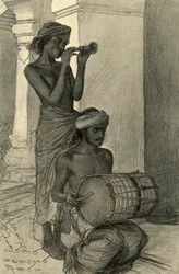 Temple Musicians, Kandy, Ceylon
