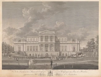Welgelegen: View of the Facade of the Country House named Welgelegen in the Woods of Harlem, Belonging to Mr. Henry Hope of Amsterdam
