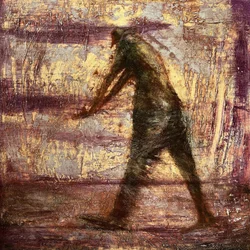 Textured Figure Walking