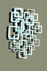 Abstract Floating Squares