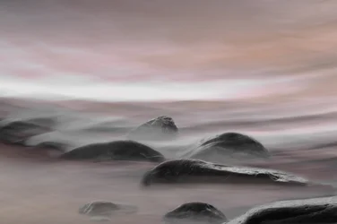 Misty Ocean Rocks