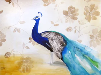 Elegant Blue Peacock