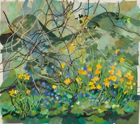 Cornerways Garden Daffodils and Blue Anemonies, 2013
