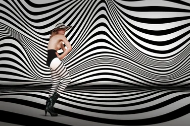 Bold Striped Figure