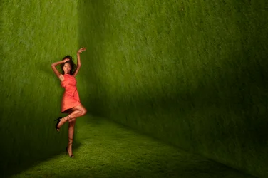 Dancing Woman Green World
