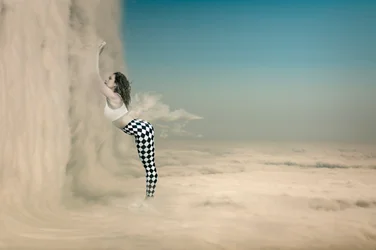 Dream Woman Among Clouds
