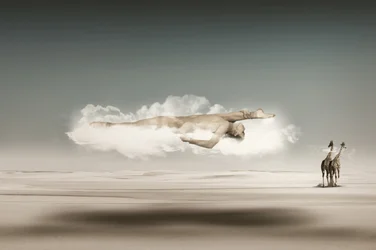 Floating Man Desert Dream