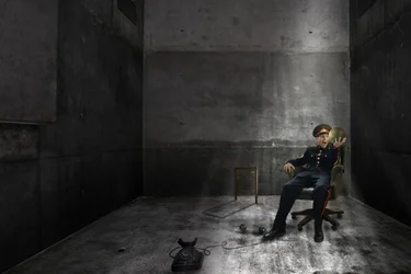 Shocked Officer Concrete Room