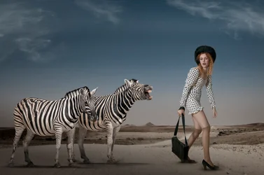 Surreal Fashion Desert Scene
