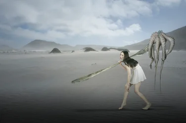 Surreal Octopus Beach Wanderer