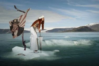 Woman on Melting Ice