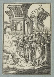 Moses Parts the Water with His Staff