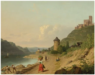 Figures on a Track by the Rhine